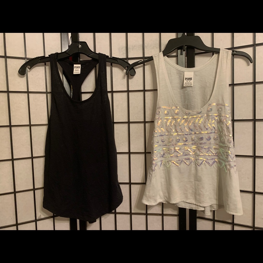 EUC Victoria's Secret 2 Cute Tanks Bundle Size XS